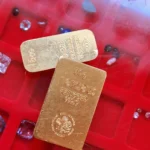 Goldbarren 50 g von Heraeus und Degussa