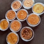Krügerrand Goldmünzen in Münzkapseln