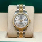 Rolex Datejust in Stahl und Gelbgold mit Diamantlünette